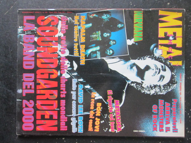 METAL SHOCK 168 1994 NIRVANA NAPALM DEATH DAVID LEE ROTH [G207]