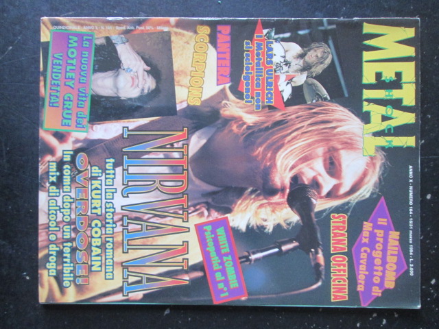 METAL SHOCK 164 1994 NIRVANA LARS ULRICH MOTLEY CRUE [G207]