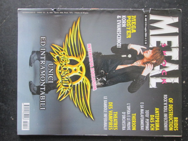 METAL SHOCK 409 2004 CON MEGA POSTER KORN EVANESCENCE [G207]