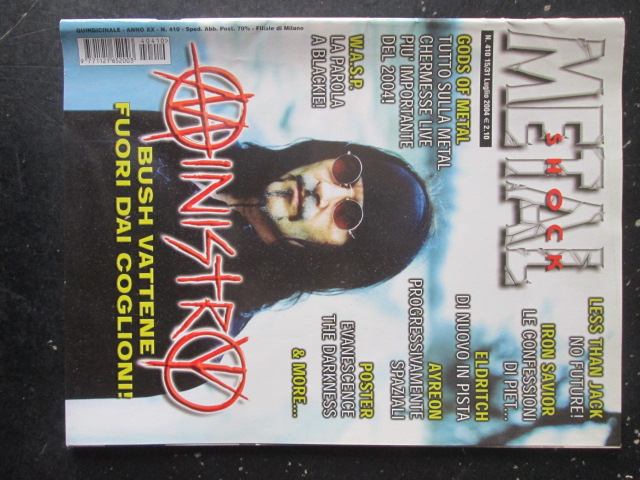 METAL SHOCK 410 2004 W.A.S.P. IRON SAVIOR AYREON MINISTRY [G207]
