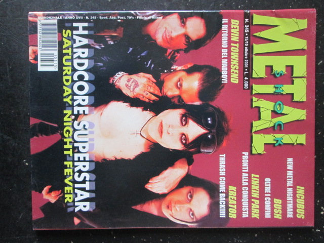 METAL SHOCK 345 2001 DEVIN TOWNSEND HARDCORE SUPERSTAR [G207]