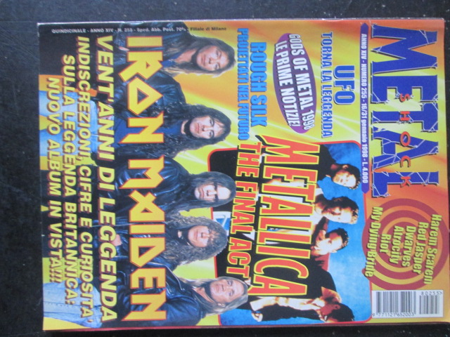 METAL SHOCK 255 1998 METALLICA IRON MAIDEN ROUGH SILK [G207]