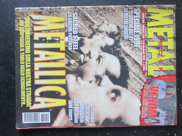METAL SHOCK 254 1998 METALLICA SACREED STEEL VENOM [G207]