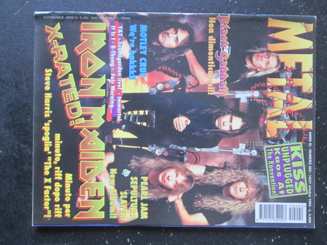 METAL SHOCK 202 1995 IRON MAIDEN MOTLEY CRUE BLACK SABBATH KISS [G207]