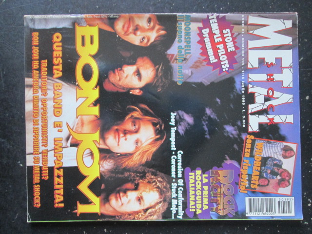 METAL SHOCK 195 1995 BON JOVI TEMPLE PILOTS JOEY TEMPEST [G207]
