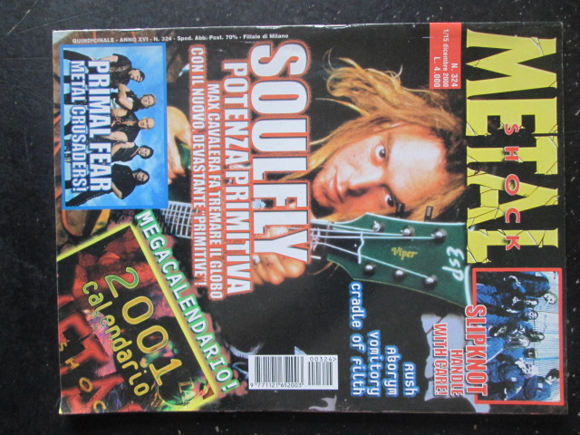METAL SHOCK 324 2000 PRIMAL FEAR CRADLE OF FILTH SLIPKNOT [G207]