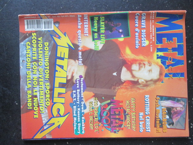 METAL SHOCK 200 1995 GRAVE DIGGER ROTTING CHRIST METALLICA [G207]