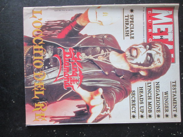 METAL SHOCK 89 1991 SPECIALE THRASH KING DIAMOND TESTAMENT [G207]