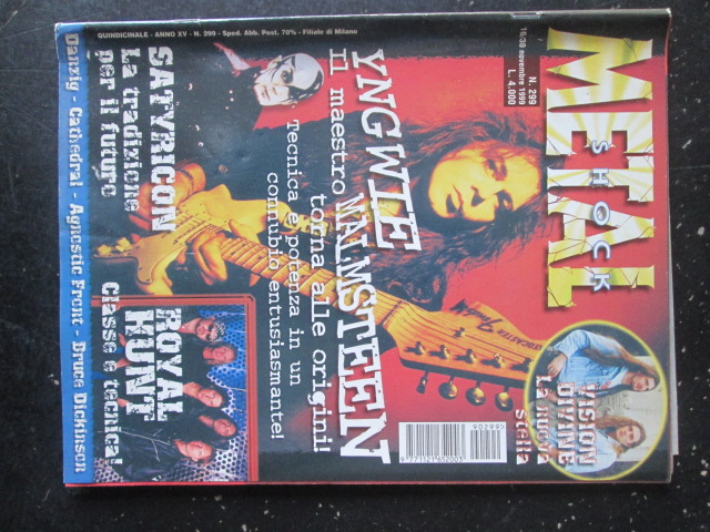 METAL SHOCK 299 1999 YNGWIE MALMSTEEN ROYAL HUNT SATYRICON [G207]
