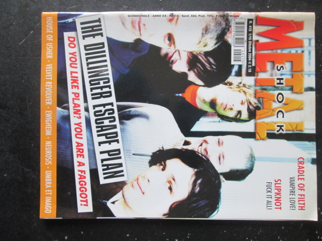 METAL SHOCK 415 2004 CRADLE OF FILTH SLIPKNOT VELVET REVOLVER [G207]