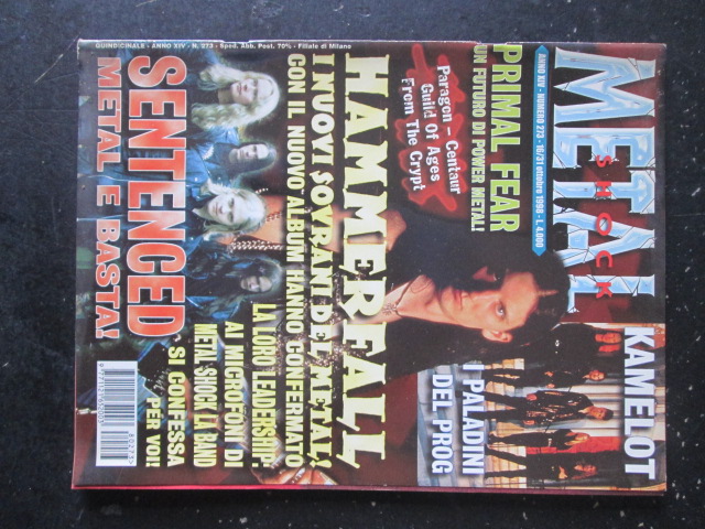METAL SHOCK 273 1998 HAMMERFALL KAMELOT PRIMAL FEAR [G207]