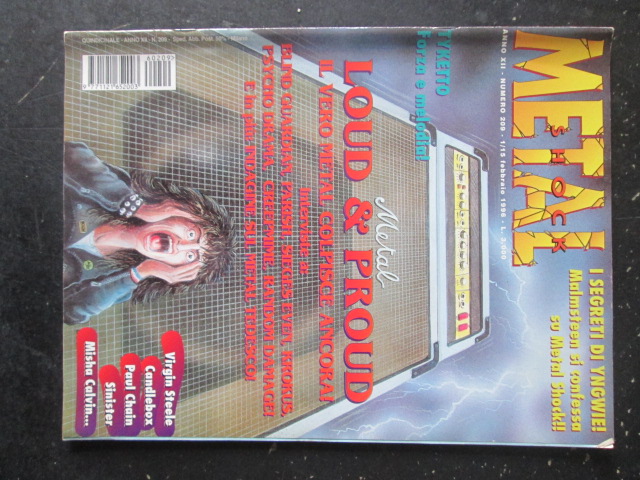 METAL SHOCK 209 1996 LOUD E PROUD VIRGIN STEELE YNGWIE MALMSTEEN [G207]