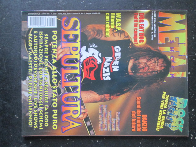 METAL SHOCK 232 1997 W.A.S.P. DOG EAT DOG SEPULTURA [G207]