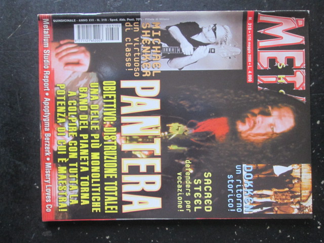 METAL SHOCK 310 2000 MICHAEL SHENKER PANTERA DOKKEN [G207]