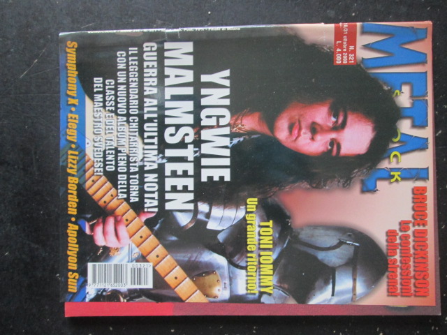 METAL SHOCK 321 2000 YNGWIE MALMSTEEN TONY IOMMY BRUCE DICKINSON [G207]