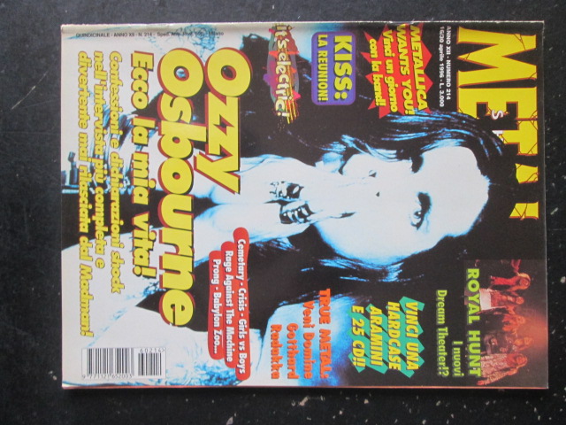 METAL SHOCK 214 1996 METALLICA KISS OZZY OSBOURNE ROYAL HUNT KISS [G207]