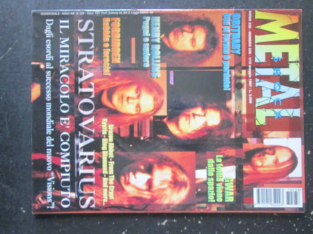 METAL SHOCK 238 1997 HENRY ROLLINS FORBIDDEN BRAZON STRATOVARIUS [G207]