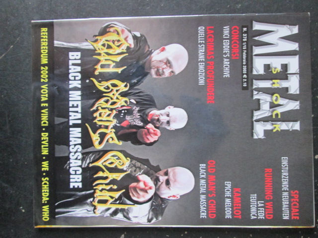 METAL SHOCK 376 2003 MINISTRY KAMELOT OLD MAN'S CHILD [G207]