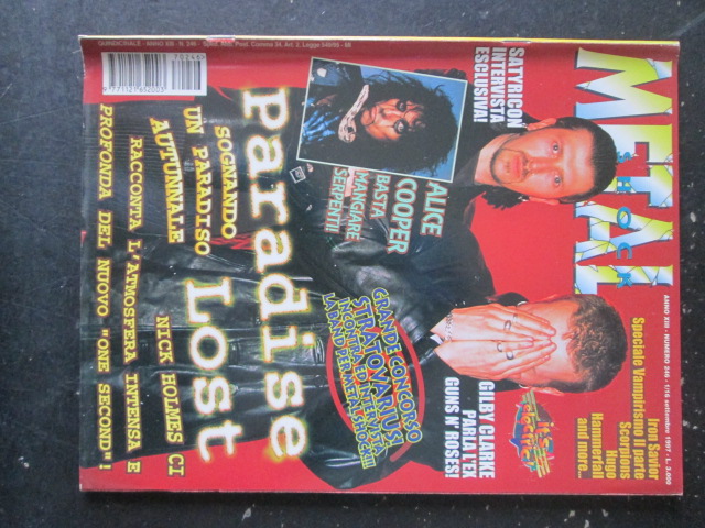 METAL SHOCK 246 1997 ALICE COOPER PARADISE LOST GILBY CLARKE [G207]