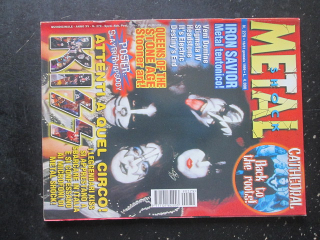 METAL SHOCK 279 1999 IRON SAVIOR KISS + POSTER SLAYER / RHAPSODY [G207]