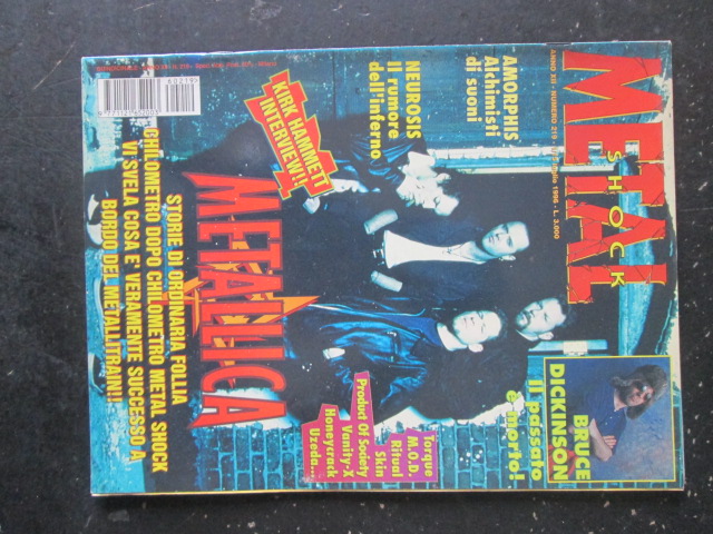 METAL SHOCK 219 1996 METALLICA KIRK HAMMETT BRUCE DICKINSON [G207]