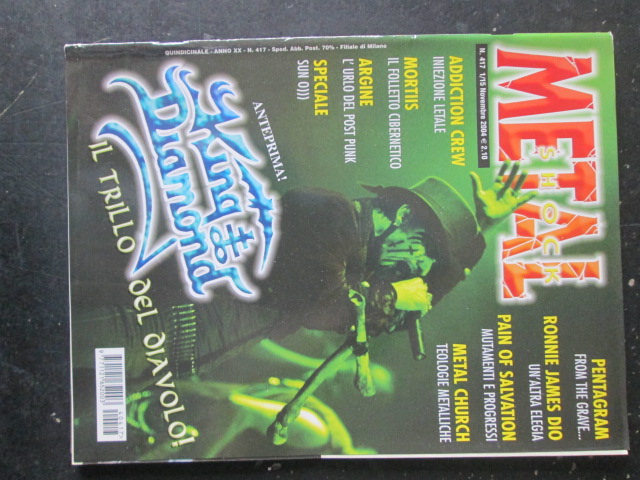 METAL SHOCK 417 2004 RONNIE JAMES DIO KING DIAMOND + POSTER [G207]