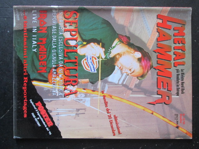 METAL HAMMER 12 1995 SEPULTURA IRON MAIDEN + POSTER FEAR FACTORY [G208]