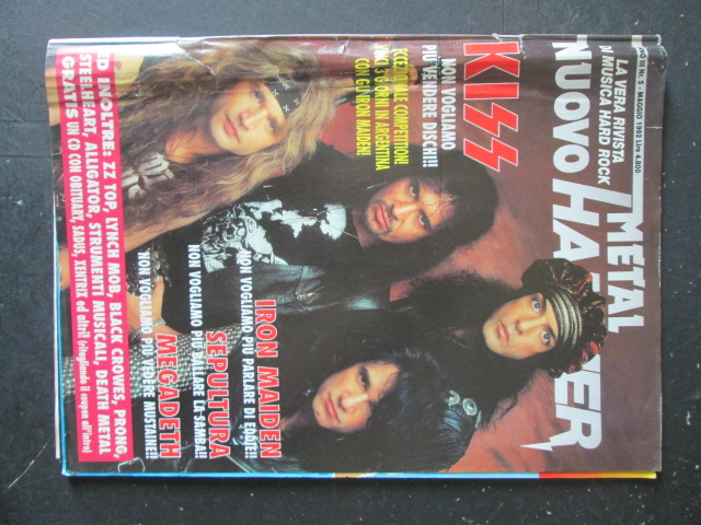 METAL HAMMER 5 1992 POSTER WASP DEF LEPPARD IRON MAIDEN-- KISS [G208]