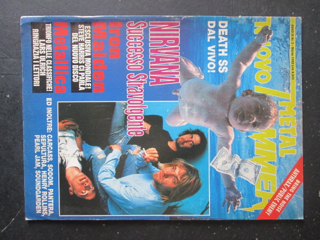 METAL HAMMER 3 1992 NIRVANA IRON MAIDEN METALLICA + POSTER [G208]