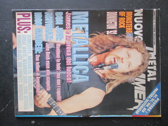 METAL HAMMER 10 1992 POSTER AC/DC MR. BIG PANTERA MOTORHEAD [G208]