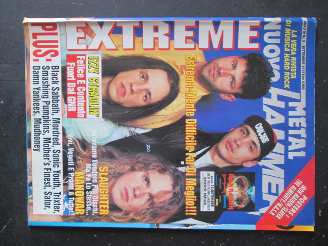 METAL HAMMER 9 1992 EXTREME BLACK SABBATH SONIC YOUTH SMASHING PUMPKINS [G208]