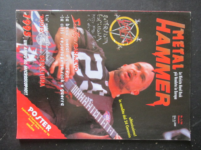 METAL HAMMER 1 1996 SLAYER SAVATAGE SEPULTURA + POSTER  [G208]