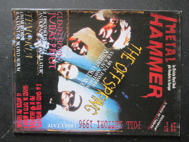 METAL HAMMER 2 1997 POSTER NEVERMORE - JUDAS PRIEST TIMORIA OFFSPRING [G208]