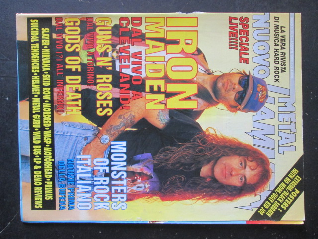 METAL HAMMER 8 1992 IRON MAIDEN GUNS N' ROSES GODS OF DEATH [G208]