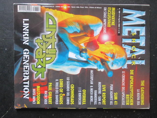 METAL SHOCK 380 2003 LINKIN PARK OVERKILL THE GATHERING [G208]