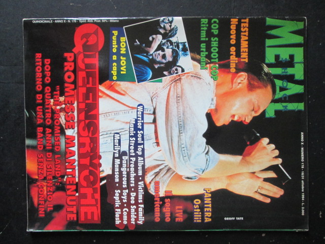 METAL SHOCK 178 1994 BON JOVI TESTAMENT QUEENSRYCHE PANTERA [G208]