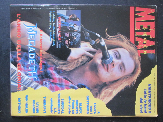 METAL SHOCK 137 1993 MEGADETH METALLICA VAN HALEN ANTHRAX  [G208]