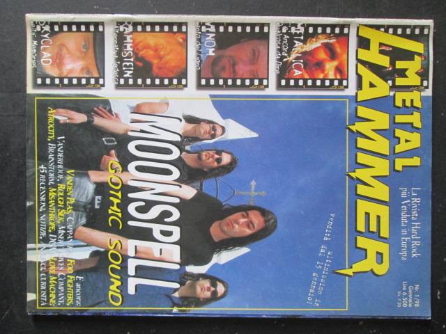 METAL HAMMER 1 1998 MOONSPELL METALLICA VENOM RAMMSTEIN [G208]