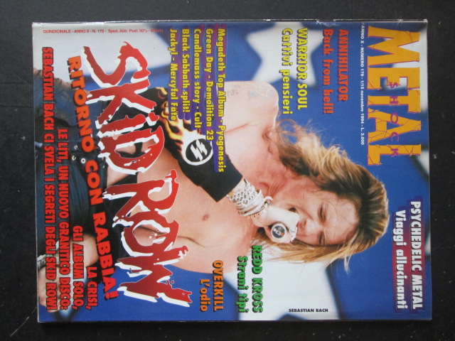 METAL SHOCK 179 1994 REDD KROSS SKID ROW WARRIOR SOUL [G208]