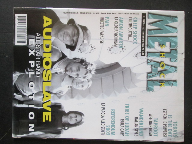 METAL SHOCK 373 2002 CREEP SHOCK TRIBE OF JUDAH AUDIOSLAVE [G208]