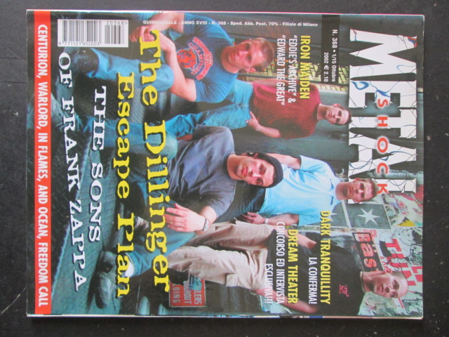 METAL SHOCK 368 2002 DREAM THEATER IRON MAIDEN THE DILLINGER [G208]