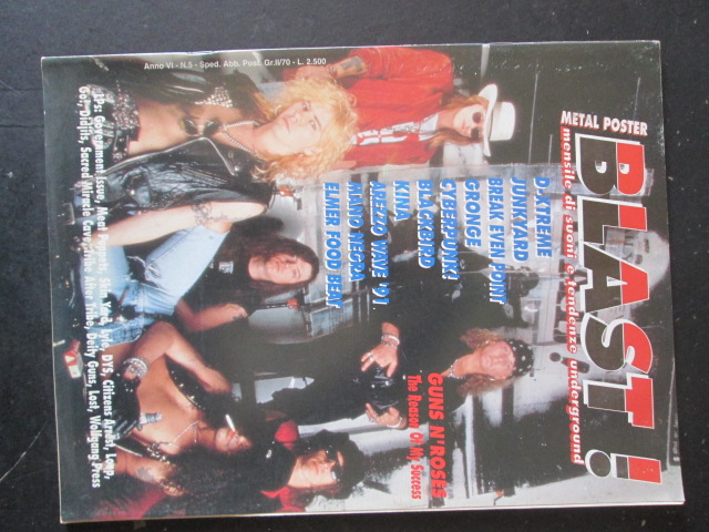 BLAST! 5 1991 GUNS N' ROSES JUNKYARD ELMER FOOD BEAT [G208]