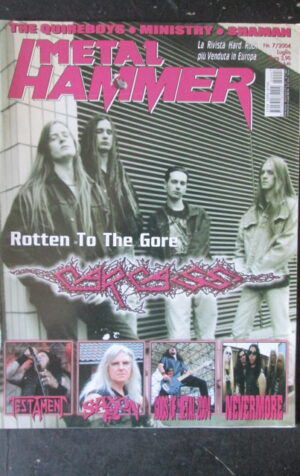 METAL HAMMER 7 2004 SAXON NEVERMORE THE QUIREBOYS POSTER TESTAMENT [G208]