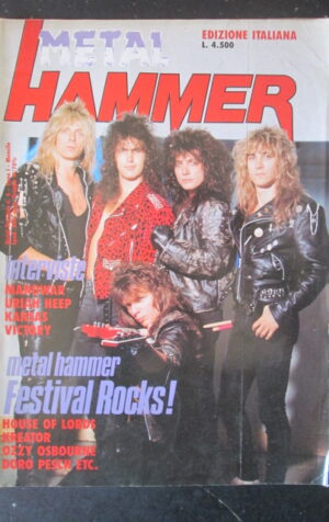 METAL HAMMER 6 1989 MANOWAR URIAH HEEP HOUSE OF LORDS OZZY OSBOURNE [G208]