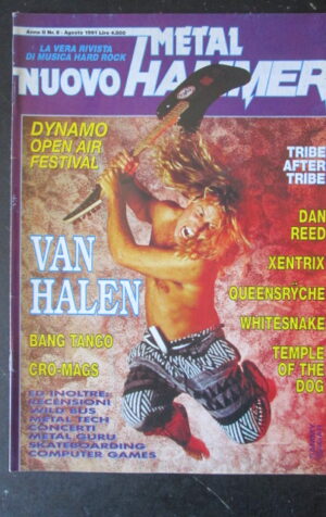 METAL HAMMER 8 1991 VAN HALEN DAN REED QUEENSRYCHE XENTRIX [G208]