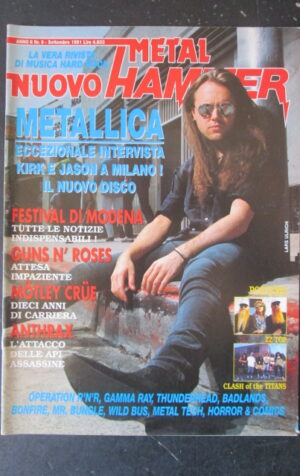 METAL HAMMER 9 1991 METALLICA GUNS N' ROSES MOTLEY CRUE [G208]