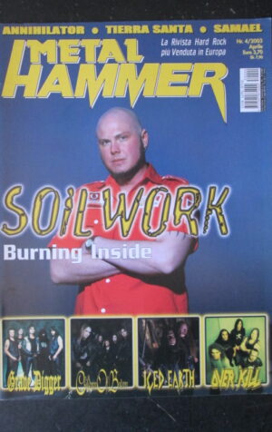 METAL HAMMER 4 2003 SOIL WORK ICED EARTH GRAVE DIGGER [G208]