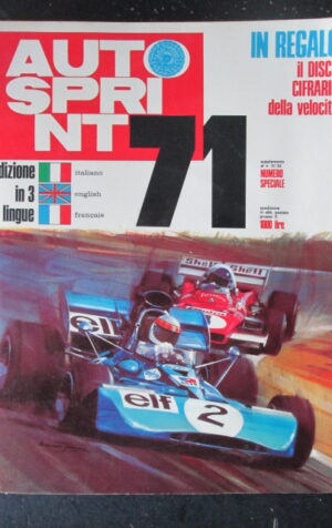 AUTOSPRINT ANNO 1971 ANNUARIO CON DISCO CIFRARIO [G586B]