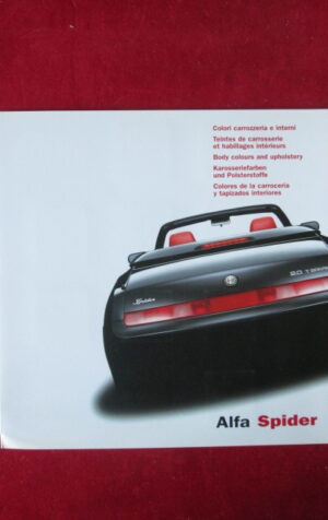 CATALOGO ALFA SPIDER COLORE CARROZZERIA E INTERNI [P62]