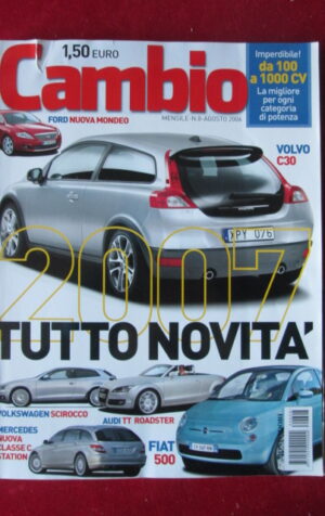 CAMBIO 8 2006 VOLKSWAGEN SCIROCCO AUDI TT ROADSTER FIAT 500 VOLVO C30 [P48]